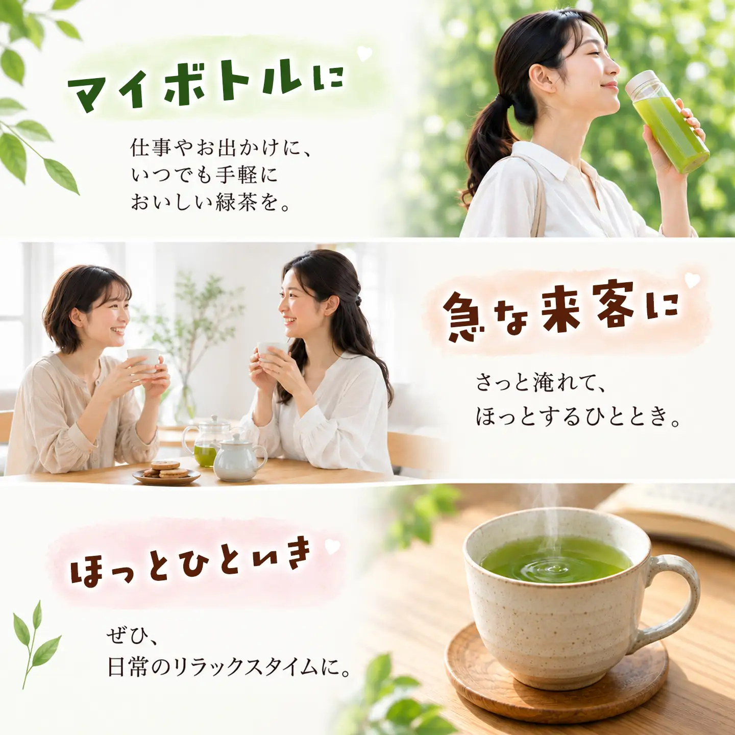 【無農薬栽培】粉末緑茶・緑茶ティーバッグ詰め合わせセット K009012