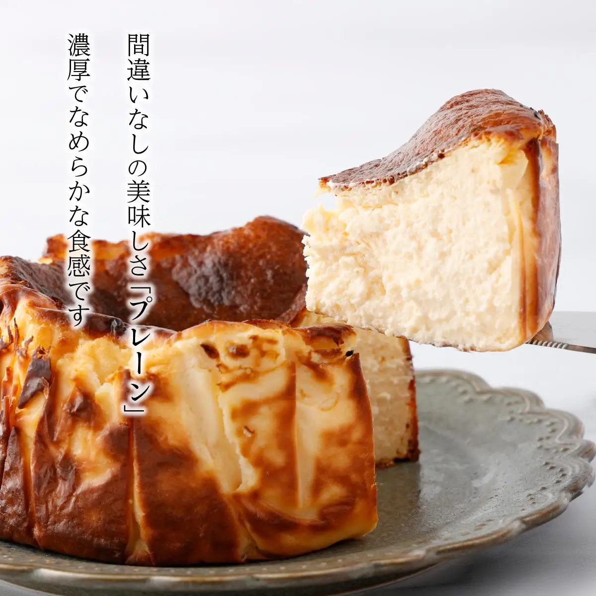 濃厚バスクチーズケーキ プレーン×1 抹茶×1  [C-694-SP_003]