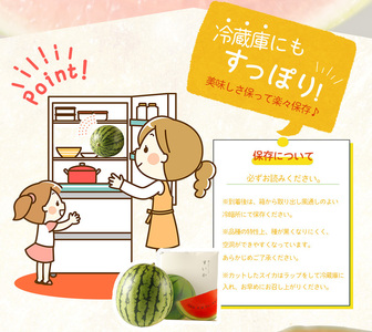 【先行予約】 小玉スイカ「ひとりじめ」 2玉 約3.6kg 紀州和歌山産