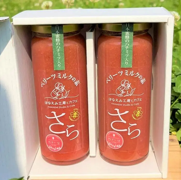 ＜由布市産ベリーツを使用＞手作り いちごミルクの素「さら」 200g×2本【はなえみ工房】