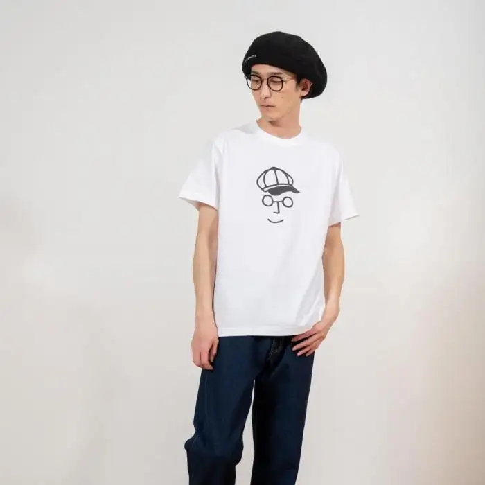 《3》【KEYMEMORY 鎌倉】キャスケットイラストTシャツ WHITE