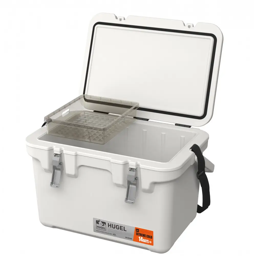 ☆リニューアル☆クーラーボックス ＨＵＧＥＬ 真空断熱クーラーボックス 40L VITC-40R ホワイトアッシュ 大容量 6面真空断熱パネル 真空断熱 高保冷 アウトドア キャンプ BBQ 釣り スポーツ レジャー アイリスオーヤマ