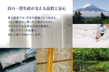 【富士新幸謹製】洗える！サステナブルなダウンケット(羽毛肌掛けふとん)［カルラ・グレー］シングル ※着日指定不可 DSI005　