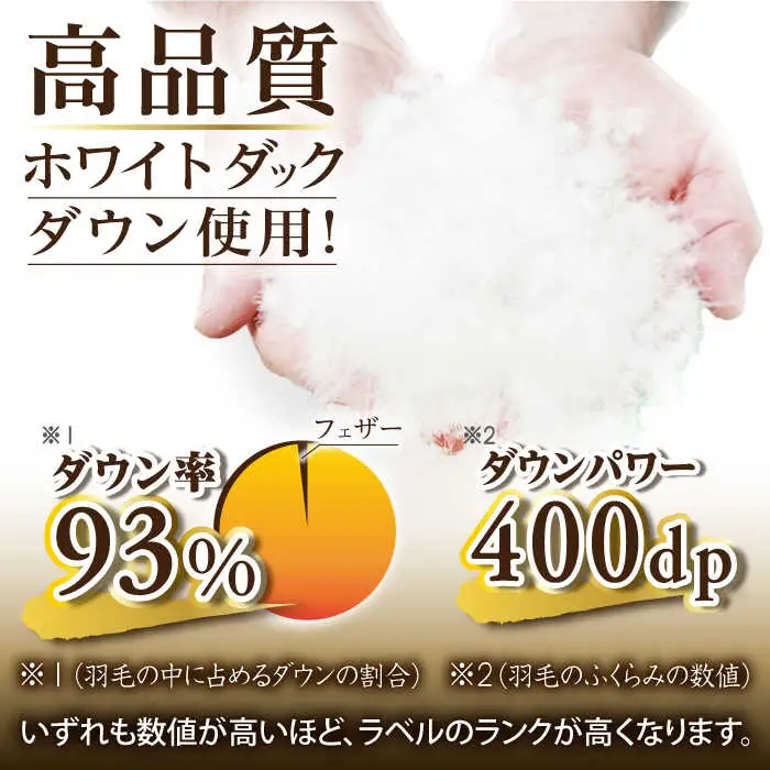 【お中元対象】【 糸島 羽毛 ふとん 】【高級ダウン使用】羽毛 布団 無地 ダウン93％【ダブル】糸島市 / 株式会社三樹  [AYM017] 本掛け 超長綿 羽毛布団 冬用