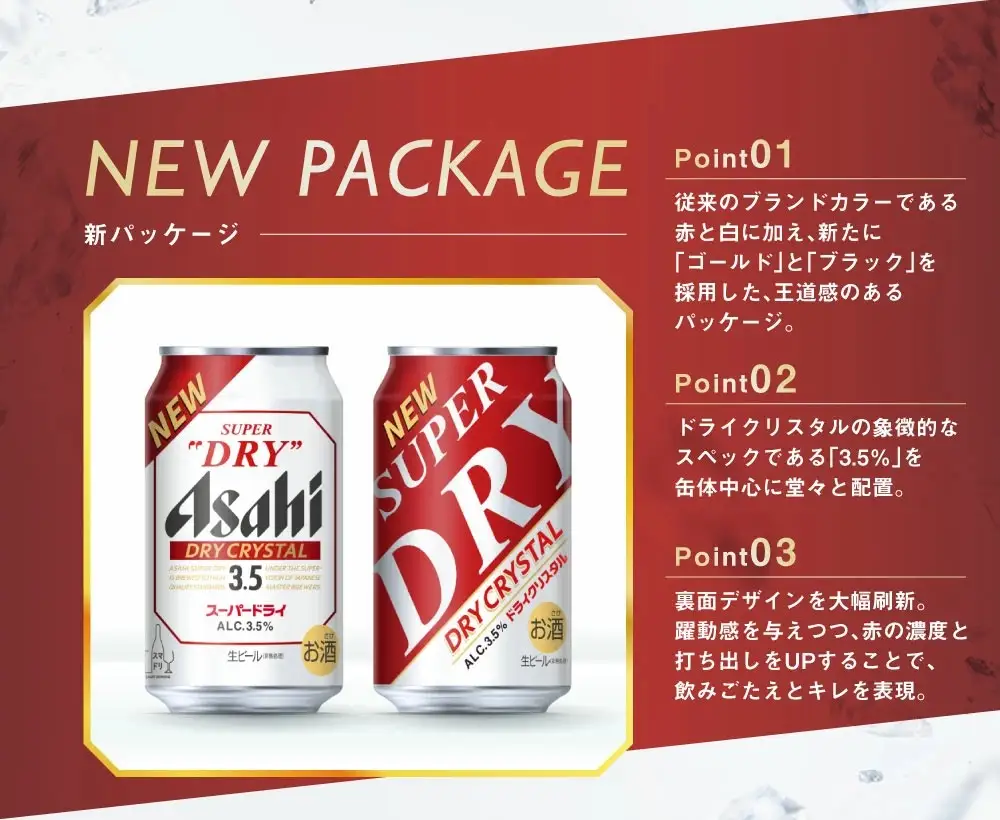 アサヒスーパードライAlc3.5%【ドライクリスタル】 350ml×24本 ビール