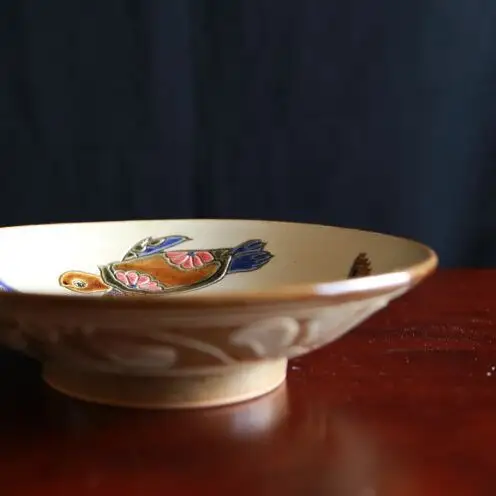 【陶芸工房ふじ】7寸皿（クジラ・カメ）1枚焼き