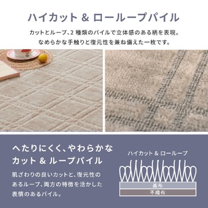 日本製 平織カーペット 本間3畳 約191×286cm グレージュ 1枚 600098730｜抗菌 防臭 新生活 引越し 模様替え 快適 買い替え [3738]