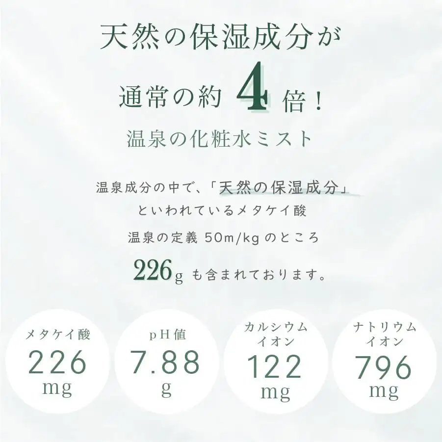Yumoribito ゆもりびと 温泉ミスト オーガニック 化粧水 スプレー式 1本 1247 ／ 玉翠 静岡県 東伊豆町