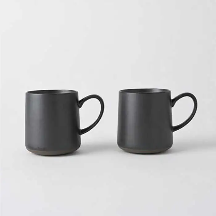 【波佐見焼】【Fysm Color】Fマット 漆黒  マグカップ 2個セット 食器【福田陶器店】[PA278] 波佐見焼