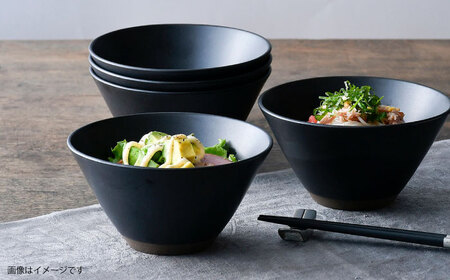 【波佐見焼】【Fysm Color】Fマット 漆黒  ボウル5個セット 食器【福田陶器店】[PA279] 波佐見焼