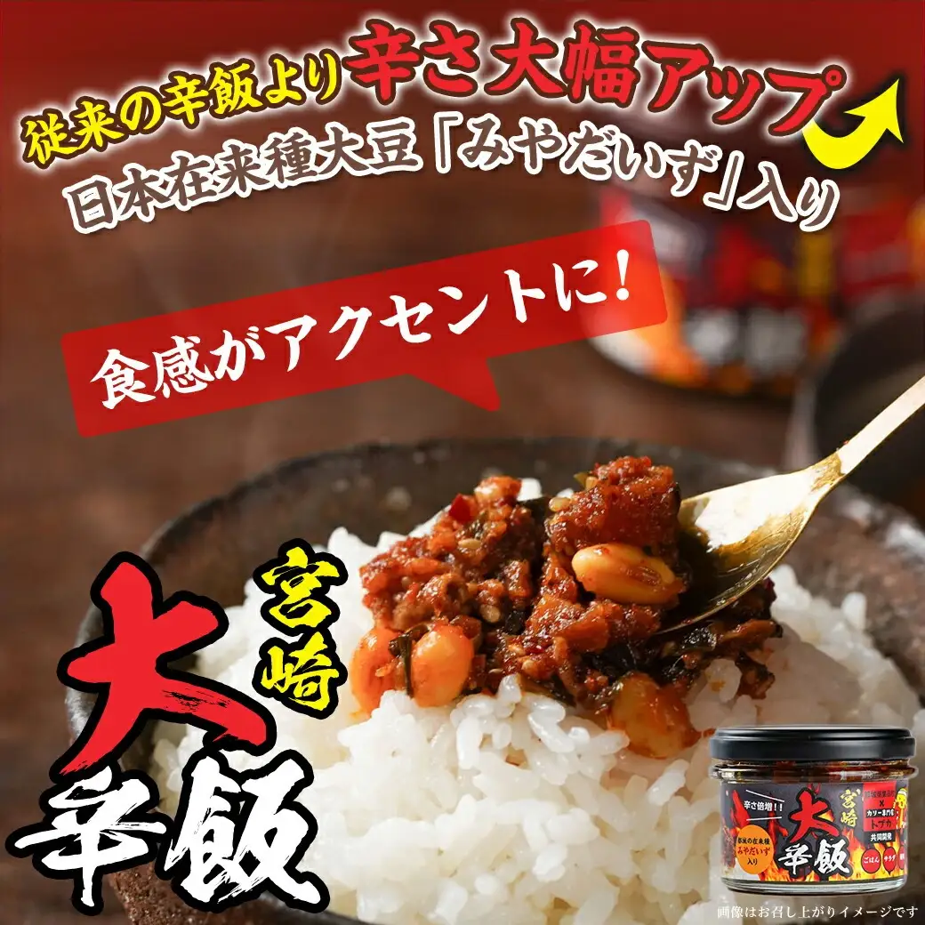 都城商業高校×トプカ☆宮崎辛飯＆宮崎大辛飯セット〔14-J901〕_(都城市) 共同開発 都城商業高校 カリー専門店トプカ SDG'ｓ 宮崎辛飯 地頭鶏 商業高校フードグランプリ 宮崎大辛飯 大豆 みやだいず お土産