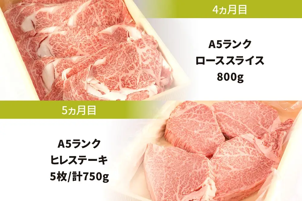 近江牛 定期便 A５ランク フルコース 5カ月 黒毛和牛 切り落し 和牛 国産 ブランド牛 三大和牛 牛肉 冷凍 贈り物 ギフト プレゼント CO04　株式会社びわこフード(近江牛専門店 万葉) 東近江