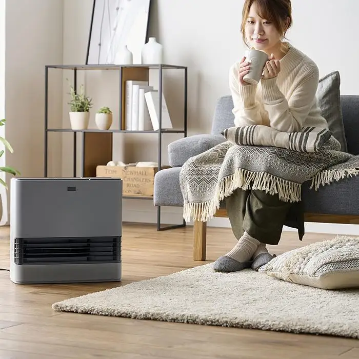 大風量加湿セラミックファンヒーターACHHM12A-H グレー【アイリスオーヤマ】 ヒーター