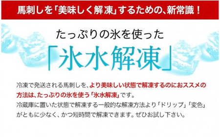 熊本 馬刺し 上赤身 ブロック 国産 熊本肥育 冷凍 生食用 たれ付き