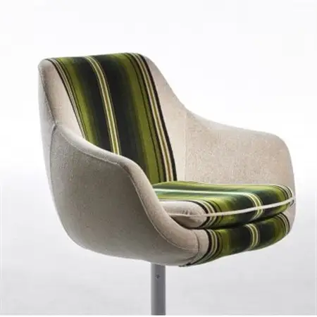 Cosmic Chair (コスミックチェア) シルバーX脚 グリーンストライプ【SWOF】_雑貨・日用品 椅子・チェア・ソファ 家具・インテリア _【1425476】