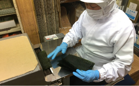 【かおり抜群　新海苔】漁師さんオススメ特撰焼き海苔（特上青とび）全型10枚入り　6帖箱詰め mi0021-0004