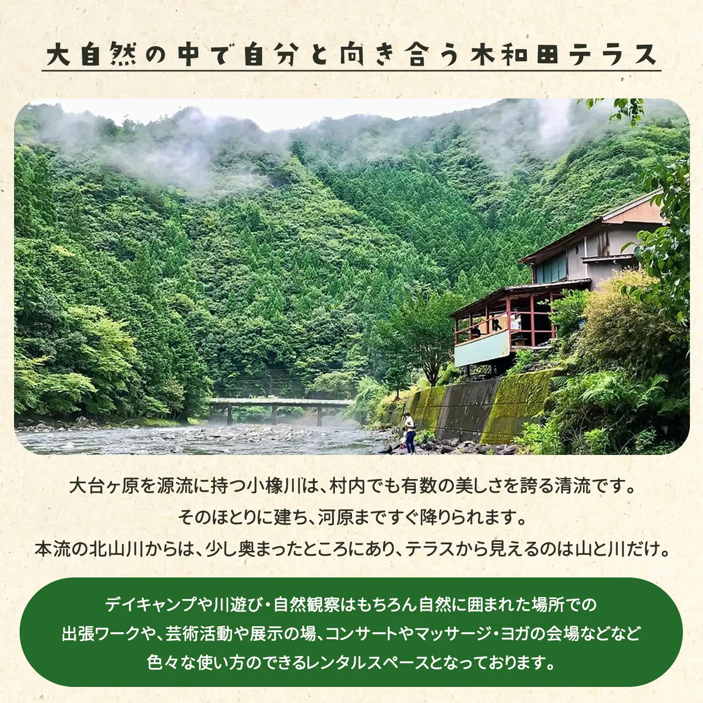 レンタルスペース「木和田テラス」1日利用券