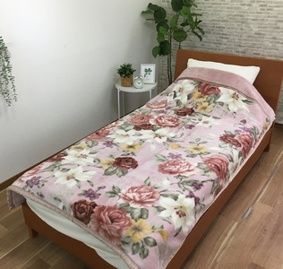 C.R.P加工毛布 マイヤー毛布 シングル ピンク 1枚 (合わせ毛布)24401PI｜マイナスイオン 快眠 快適 睡眠 洗える 洗濯可能 [3786]