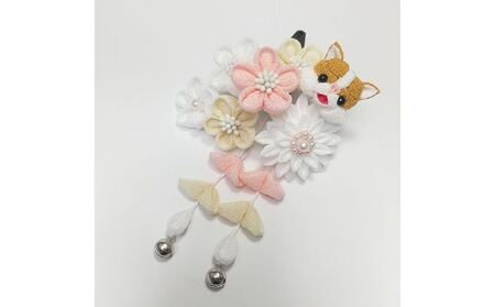 髪飾りセット ヘアアクセサリー 七五三 ネコ 女の子 髪飾りセット【2点】 赤色
