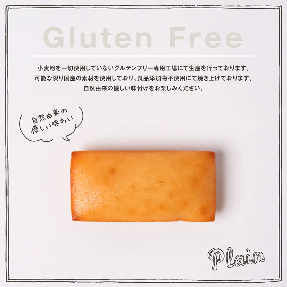 グルテンフリー国産大豆フィナンシェプレーン20個セット