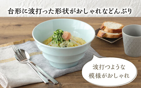 【美濃焼】 ラーメンどんぶり 軽量 19cm カラーボーダー 2色 セット ( ブルー / ピンク )  【丸半製陶所】食器 丼 ボウル [TDG007]