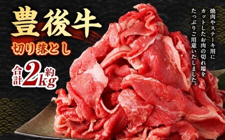 豊後牛 切り落とし 合計約2kg (約400g×5パック) 牛肉 国産 大分県産
