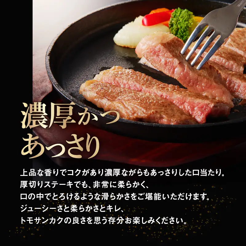 国産牛 トモサンカク （2人前） ステーキ 和牛 牛肉 冷蔵 肉 国産 おすすめ お取り寄せ ギフト プレゼント