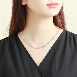Deliciae　PT900　テニスネックレス　グラデーション　ダイヤモンド 【10.00ct】鑑別書付　K05032-H