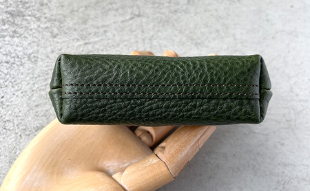 小物入れ 本革 がま口 栃木レザー 小物入れ キャメル