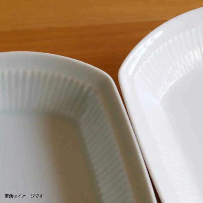 【白山陶器】【よしず彫】煮付鉢 白磁 2枚セット[TA143]