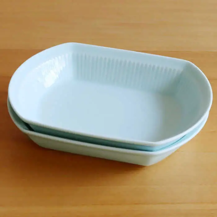 【白山陶器】【よしず彫】煮付鉢 青白釉 2枚セット[TA144]