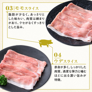 【A05052】鹿児島県産豚しゃぶしゃぶバラエティーお楽しみセット(合計約1.2kg)鹿児島  豚肉 ポーク ロース バラ ウデ モモ しゃぶしゃぶ 焼肉 バラエティ セット【大将食品】