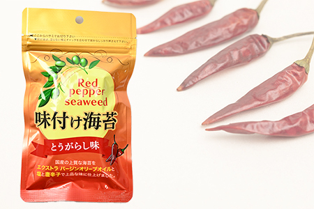 新富津漁協 味付け海苔３種（オリーブオイル・ごま油・とうがらし）×各２袋