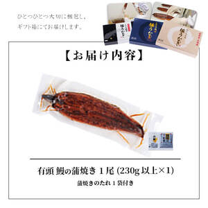 楠田の極うなぎ 蒲焼き 1尾(230g以上) うなぎ 鰻 ウナギ 国産 鹿児島県産 九州産 蒲焼き 冷凍 うな重 ひつまぶし a3-184