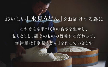 【氷見うどん】海津屋 食べ比べ2種セット（細麺・餅めん）| 手延べ 乾麺　うどん
