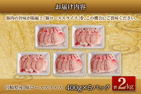 数量限定 豚ロース スライス 計2kg 豚肉 ポーク 薄切り 国産 食品 万能食材 すき焼き しゃぶしゃぶ 炒め物 おかず お弁当 晩ご飯 おつまみ ご褒美 お祝い 記念日 個包装 小分け おすそ分け お取り寄せ グルメ おすすめ 便利 冷凍 宮崎県 日南市 送料無料_C141-25