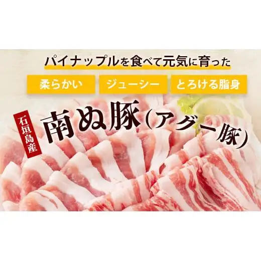 やえやまファームのアグー豚(F1種) 南ぬ豚 焼肉用 食べくらべセット　E-31-1