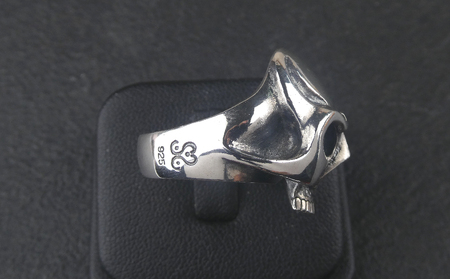 顎無し skull ring あご無し スカル リング ｜ 最適 な ボリューム の 指輪 です シルバー アクセサリー 髑髏 モチーフ 925 ハンドメイド 選べる サイズ アクセ ファッション 人気 シンプル ギフト プレゼント 年末年始 お中元 お歳暮 内祝い 快気祝い