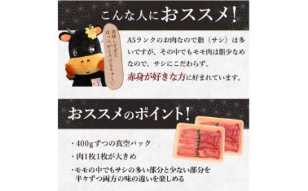 伊万里牛 A5 モモスライス すき焼き 焼肉用 800g 001-J1848