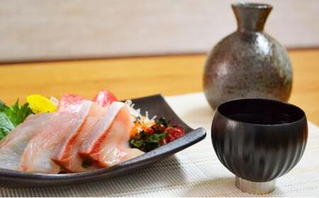 手作り 漆器 × 金属 sukuf black ペア 湯呑 ぐいのみ 小鉢 天然木 本漆  伝統工芸 ぐい呑み ぐい飲み 酒器