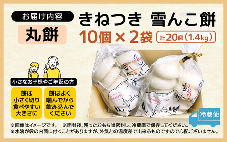 福井県産たんちょうもち「雪ん子丸餅」1.4kg [e26-a009] 