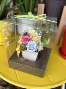 a13-056　プリザーブドフラワー【クリアケース入り】