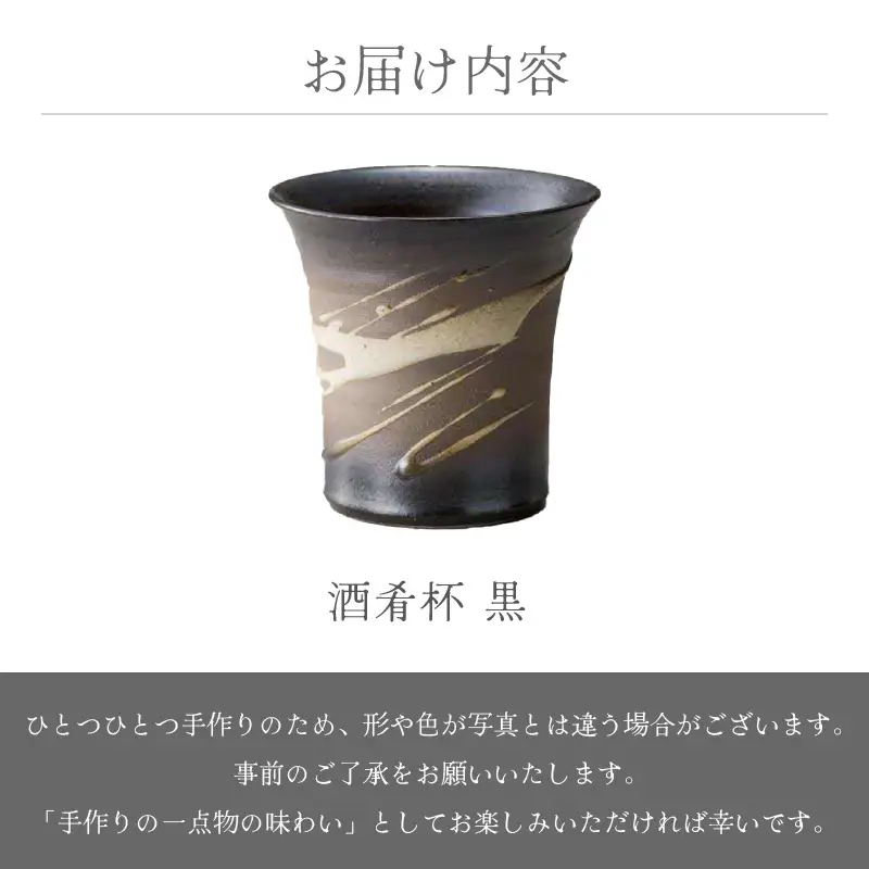  越前焼のふるさと越前町からお届け！酒肴杯（黒）国成窯 越前焼 越前焼き 【ビール コップ カップ マグカップ 食器  ギフト うつわ 電子レンジ 食洗機  工芸品 陶芸作家 陶器 】 [e25-a018] 