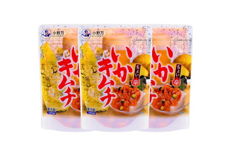 いかキムチ 140g 3個セット [小野万 宮城県 気仙沼市 20565712]