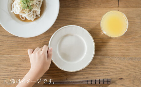 【波佐見焼】淵彫デルフト ミルク色 2枚セット 食器 皿【イロドリ】[KE51] 波佐見焼