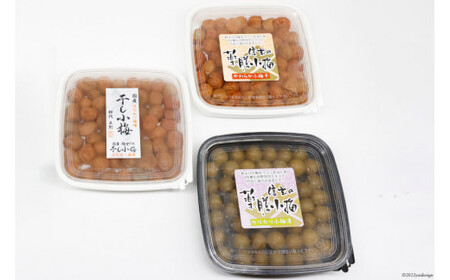 【柔&剛&甘】小梅3種 詰め合わせ 梅干し カリカリ梅 国産 食べ比べ はちみつ [山梨農産食品 山梨県 韮崎市 20743183] 