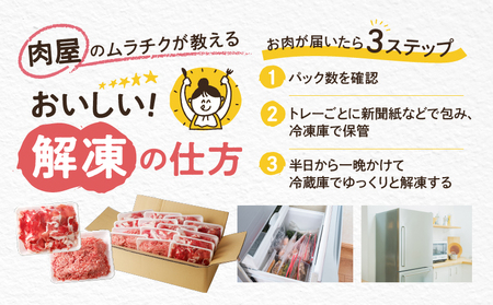 宮崎県 綾町産〈豚肉小間切れ&ミンチ セット 3kg〉 国産 ブランド豚 小分け 冷凍 豚こま 挽き肉 カレー そぼろ 肉団子 生姜焼き ハンバーグ 餃子 炒め物 おかず 弁当 人気 おすすめ
