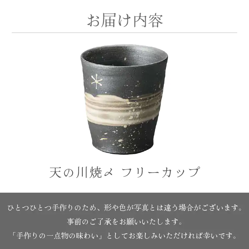  越前焼のふるさと越前町からお届け！天の川焼〆 フリーカップ 風来窯 越前焼 越前焼き 【焼酎 酒 コップ カップ マグカップ 食器  ギフト うつわ 電子レンジ 食洗機  工芸品 伝統工芸士 陶器 】 [e25-a027]