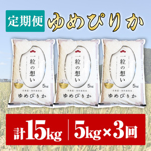 【令和7年産】《 定期便・全3回 》上士別の生産者がつくるゆめぴりか ( 5kg×3回・計15kg) 北海道 士別市産 米 お米 白米 北海道産 北海道米 ゆめぴりか 特A 一等級 コメ 単一原料米 定期便 5kg 15kg 数量限定 期間限定 【天塩の恵み上士別】【E7105-1】