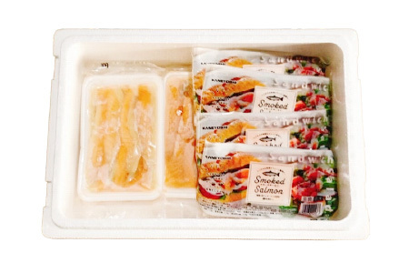 スモークサーモン3～5P(計600g)＆塩サーモンハラス220g×10P B-09093